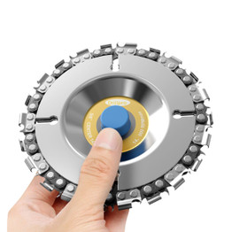 Drillpro 2pcs 4 Inch Grinder Chain Disc 22 Tooth Wood Carving Disc For 100/115 Angle Grinder