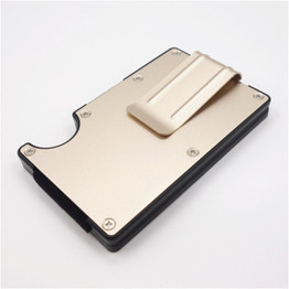 RFID Blocking Metal Wallet Slim Minimalist Credit Card Holder Money Clip