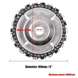 Orange 4 Inch Grinder Chain Disc 22 Tooth Wood Carving Disc For 100 Angle Grinder
