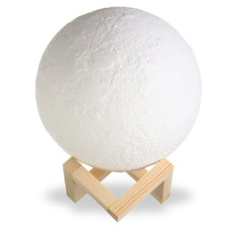 18cm Touch Sensor 3D Moon Table Lamp USB Color Changing LED Luna Night Light Kids Gift