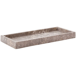 Conor Beige Marble Bathroom Vanity Countertop Guest Towel, Organizer Tray