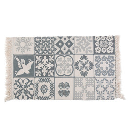 Cotton Fiber Hand-woven Carpet Bedroom Carpet Floor Mat Japanese-style Fabric Machine Washable Living rRoom Coffee Table Mat