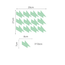 Honana DX-167 12PCS 7X8CM Fluorescent Glow Amazing Lightning Wall Sticker Home Bedroom Decor