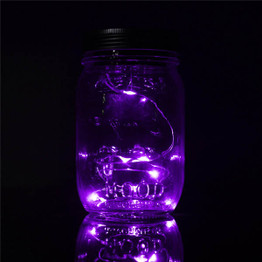 Christmas light Solar Power Hanging Glass Jar Lamp 8 LED Beads Garden Courtyard Landscape Decor Light
