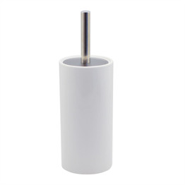 Harbour Housewares Ceramic Bathroom Toilet Brush & Holder - White