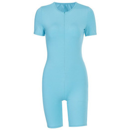 Sexy V-neck Zipper Up Rompers Women 2020 Summer Short Sleeve Jumpsuits Fashion Streetwear Elastic High Street Playsuits Female