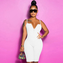 Women Sexy jumpsuit V Neck Zip Up Grey Bodysuit Playsuit Romper Jumpsuits Shorts Turtleneck Bodysuit Casual Bodycon Party Club