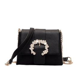 Women Crossbody  Bag Fashion Chain Shoulder Bag Celebrity Diamond Dinner Package Festive Small Square Bag