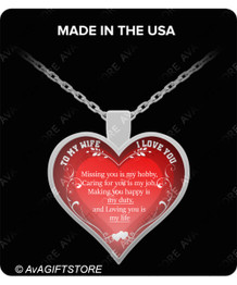 To my wife: Gift for Christmas 2018, Christmas gift ideas for wife, beautiful wife necklace, wife necklace, to my wife necklace, best gifts for wife, birthday gifts for wife, husband and wife necklace 926