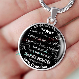 To my granddaughter: Birthday gifts for granddaughter, best gifts for granddaughter, special granddaughter necklace, grandma and granddaughter necklace, amazing granddaughter necklace, to my granddaughter necklace, granddaughter necklace 468