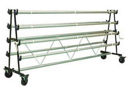 Gym Floor Cover Mobile Storage Rack - 6/8/10 Rollers