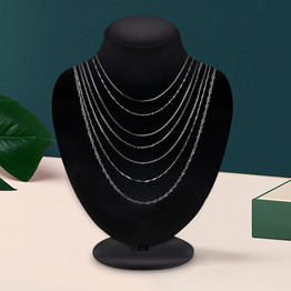 Genuine 925 Sterling Silver Necklace Ingot Twisted Trace Snake Bar Singapore Box Chain Necklace Women