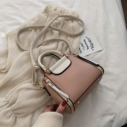 Elegant Female Tote bag 2020 Fashion New High quality PU Leather Women's Designer Handbag Contrast color Shoulder Messenger Bag