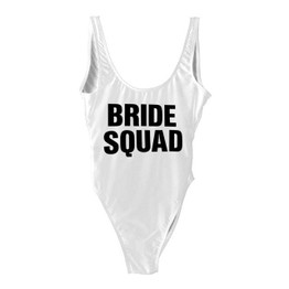 Bride Squad monokini one piece bikini swimwear