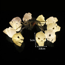 1.5m 10 Led Halloween Led Light  Pumpkin Ghost Skeletons Bat Spider String Festival Bar Home Party Decor Halloween Ornament