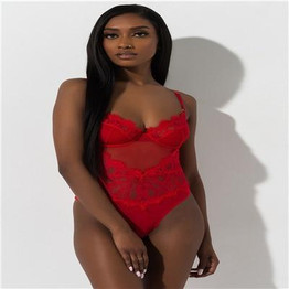 Sexy Lingerie Erotic Corset Lace Mesh Sleepwear Nightwear Set UK