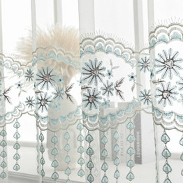 American Luxury Country Curtain for Bedroom Velvet Fashion Curtain for Living Room Natural Drape Shade Blind X703#40