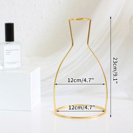 2020 Retro Vase Iron art Flowers Vases Gold Metal Flower Vase Nordic Style Flower Vase desktop ornaments Plant Holder Home Decor