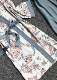 Peony Printed Lingerie Sleepwear 2 Pieces/Free Shipping
