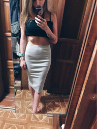 Women Slit Pencil Skirt