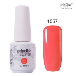 Arte Clavo 8ml Nail Polish Nail Gel Soak off LED UV Hybrid Gel Lacquer Nail Primer Gel Varnish Red Pink Glitter Nail Makeup
