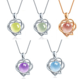 Choker Necklaces 925 Silver Heart Pendants