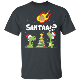T-Rex Meteor Santa Claus Christmas Shirt Funny Xmas T-shirt