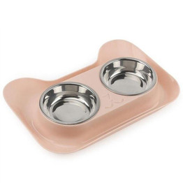 Dual Elevated Non Slip Cat Food Bowls with Spill Guard