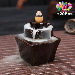 Versatile Backflow Incense Burners with Incense Stick Holder