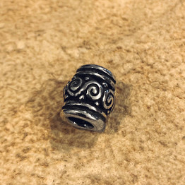 Spiral Beard Bead - Sterling Silver
