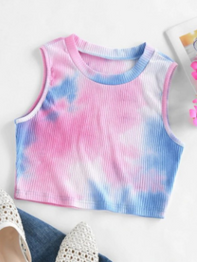 Ribbed Tie Dye Tank Top
