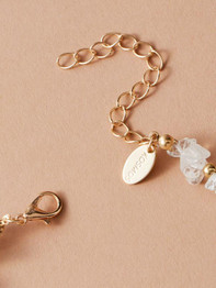 1pc Transparent Stone Decor Necklace