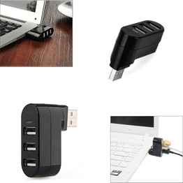 Rotatable High Speed 3 Ports USB HUB 2.0 USB Splitter Adapter for Notebook/Tablet Computer PC Peripherals