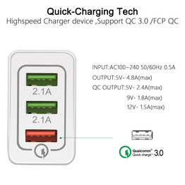 Universal 18 W USB Quick Charge  3.0 5V 3A Mobile Charger