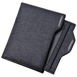 Men baellerry Short Wallets Balck Brown Bifold Wallet Mens Genuine PU Leather Card holder Coin With Zipper Wallet Purses Pockets