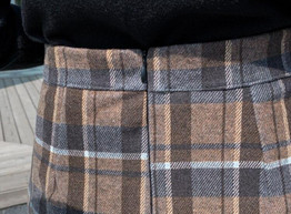 Straight Plaid Midi Package Hip Preppy Style High Waist Vintage Skirt