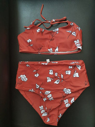 Sexy Ruffle Brazilian Floral Printed High Waist Bikini Set