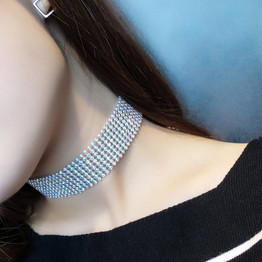 Rhinestone Crystal Choker Necklace