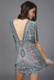 Summer Printing V-neck Maternity Dress