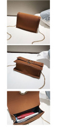 Metal Chain Strap Crossbody Women's Handbag