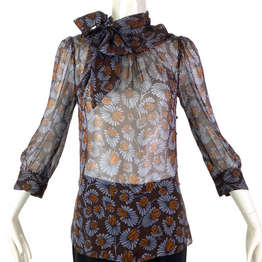 Milly N.Y. Floral Silk Blouse