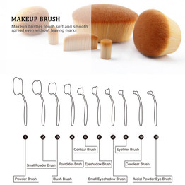 OVAL MAKEUP BRUSH SET