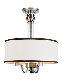 TGL Metropolitan 15" wide Semi-Flushmount Nickel Finish