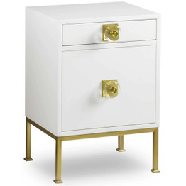 Formal Nightstand, White