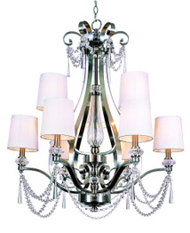 Metropolitan 2 Tier Chandelier in Nickel