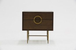 Modrest Selena Modern Acacia & Brass Nightstand