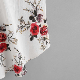 Women Floral Casual Sleeveless Crop Top Vest Tank Shirt Blouse Cami Top