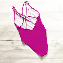 Bride Squad one piece monokini cross back swimsuit