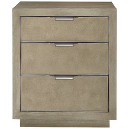 Bernhardt Mosaic Three Drawers Dark Taupe Nightstand