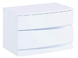 16.5" Exquisite White High Gloss Nightstand